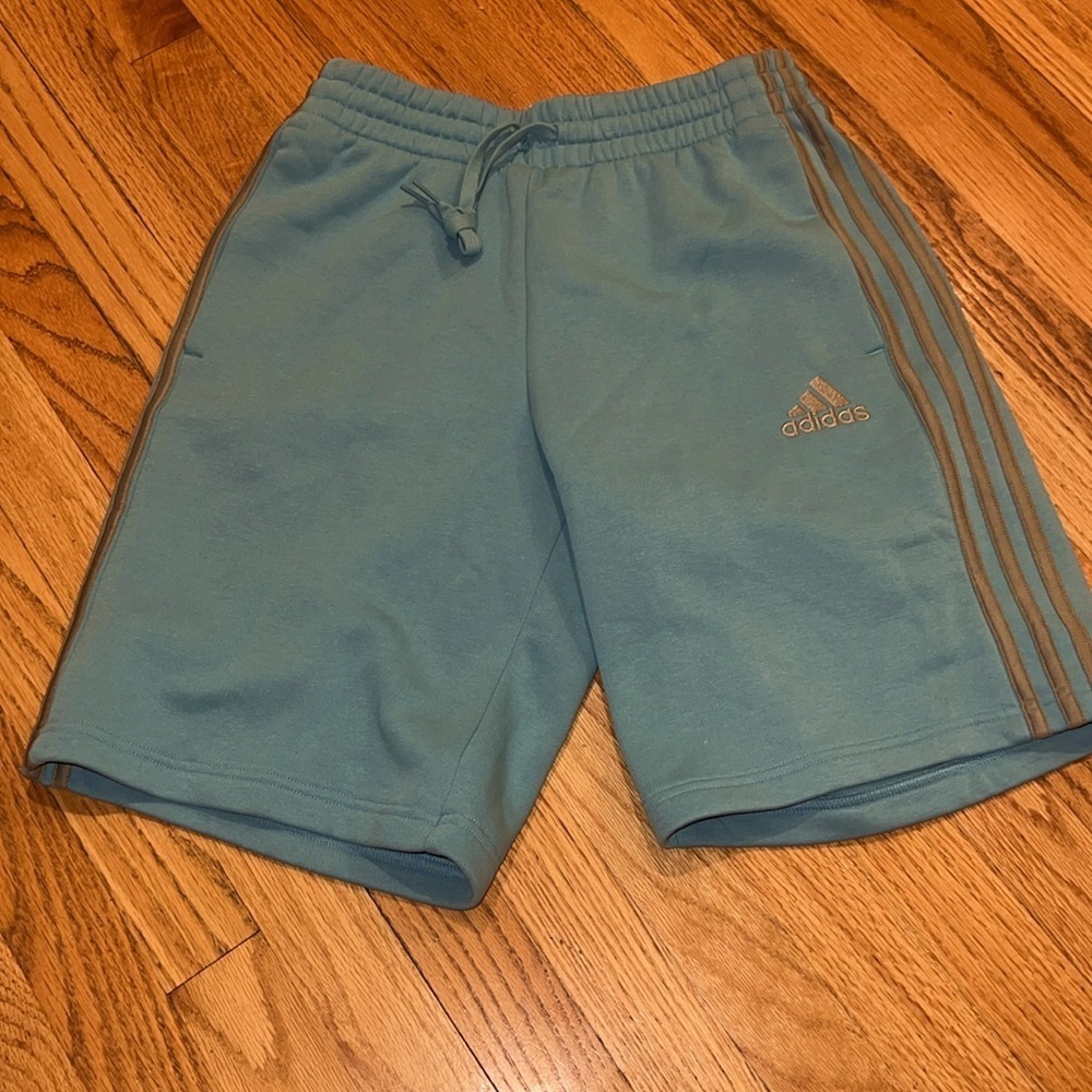 Adidas blue & gray shorts with pocket